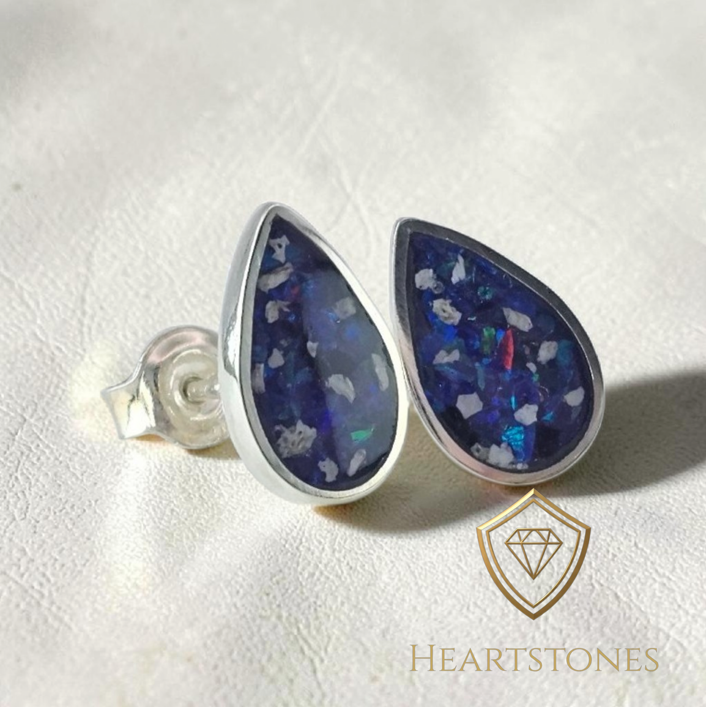 Memorial Teardrop Stud Earrings – 9ct Gold | Heartstones®