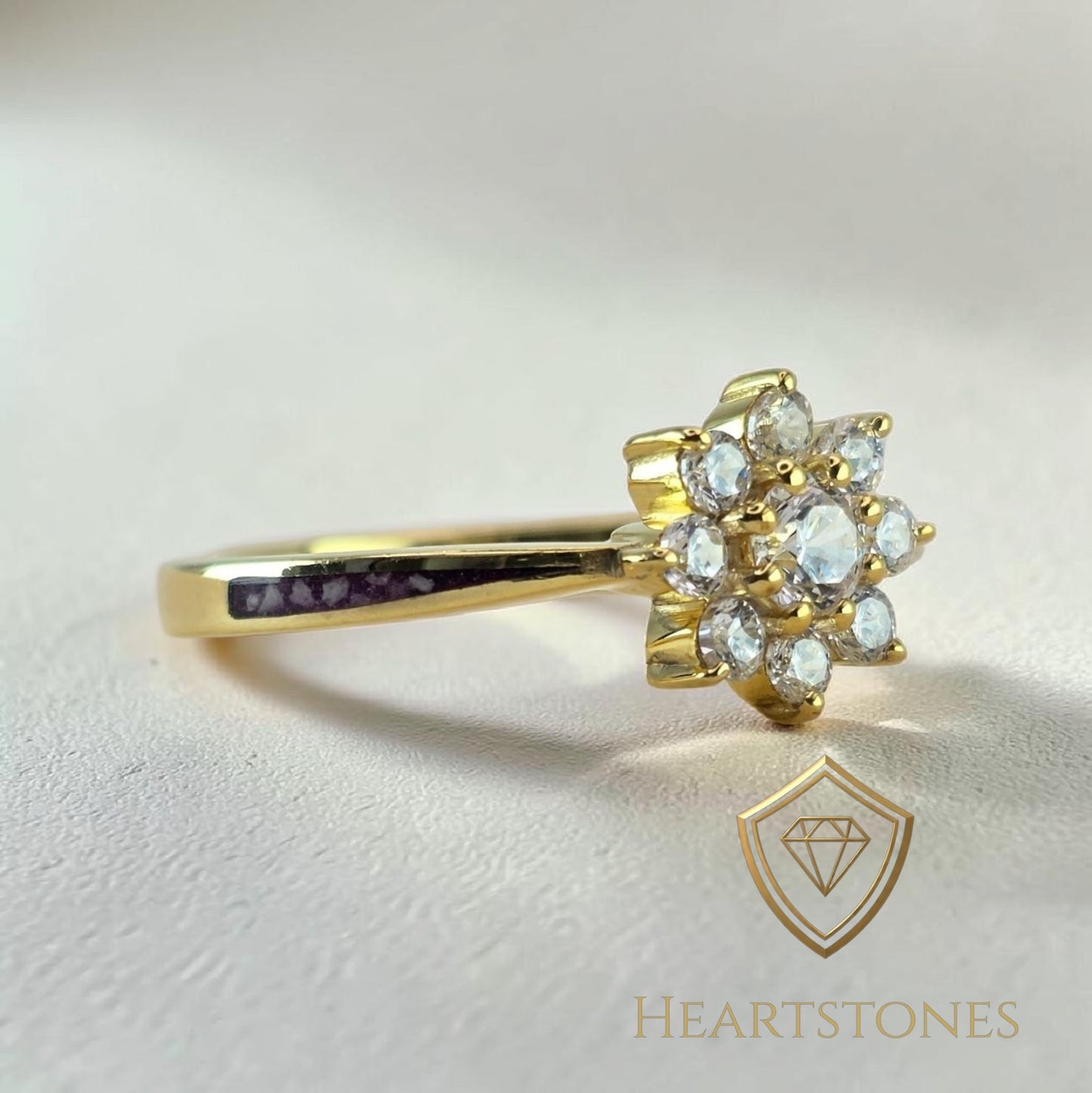 Memorial Cluster Ring – 9ct Gold | Heartstones®