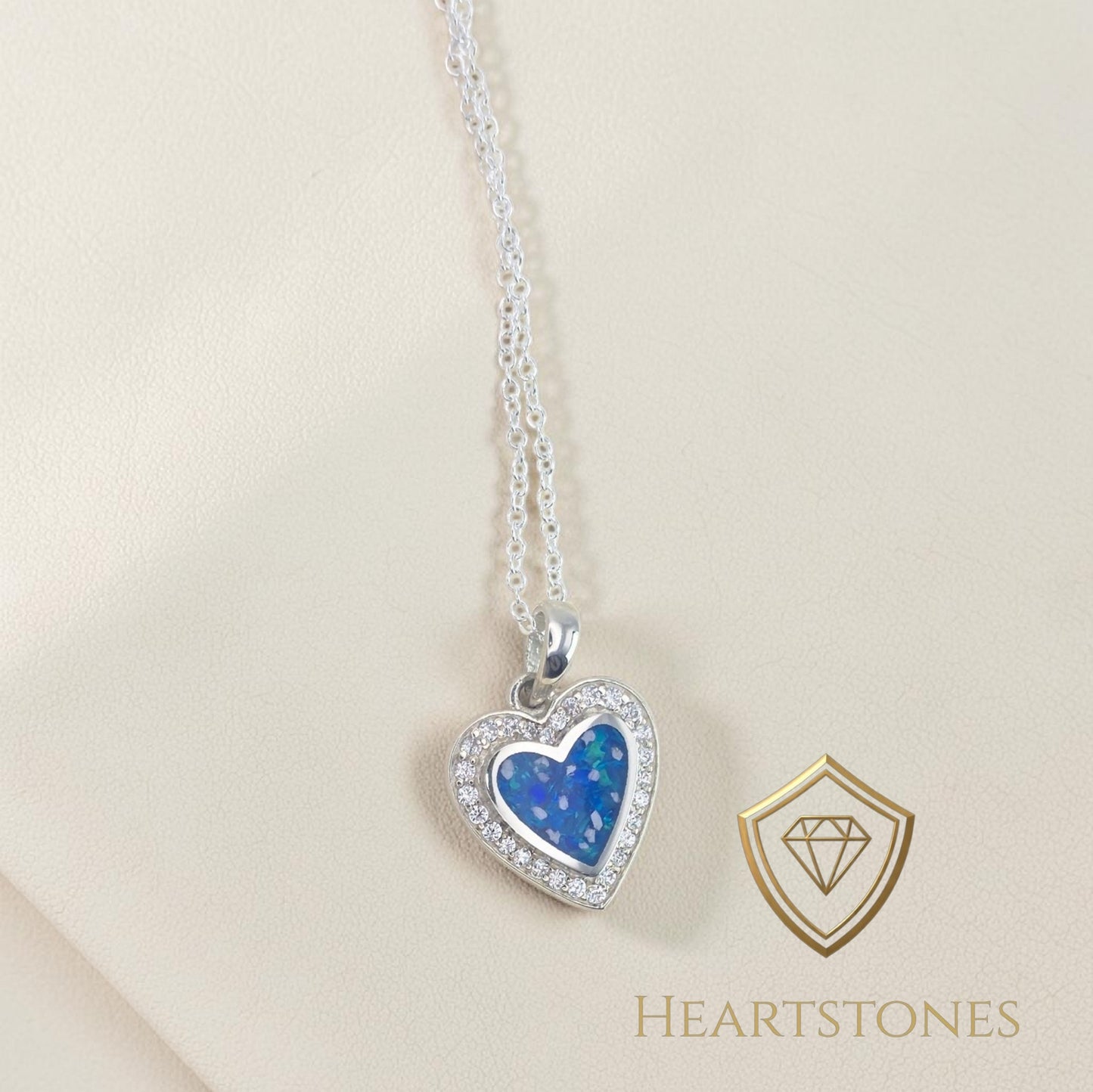 Memorial Heart CZ Necklace – Sterling Silver | Heartstones®