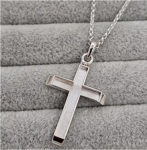 Memorial Cross Necklace – Sterling Silver | Heartstones®