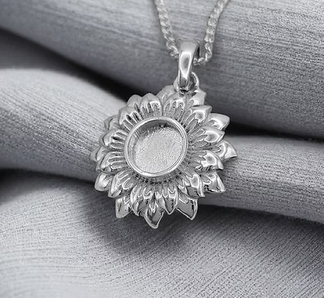 Memorial Sunflower Necklace – Sterling Silver | Heartstones®
