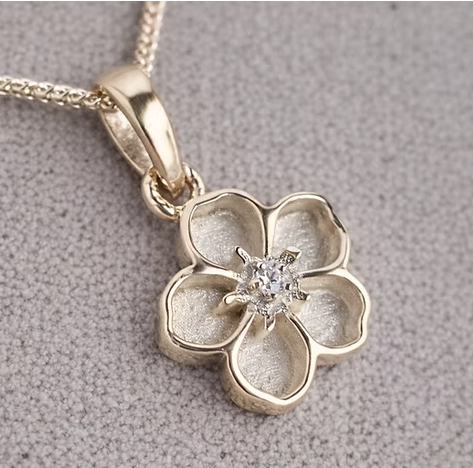 Memorial Forget Me Not Necklace – 9ct Gold | Heartstones®