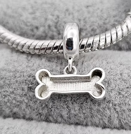 Memorial Dangle Bone Charm – Sterling Silver | Heartstones®
