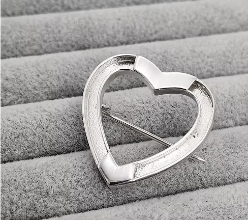 Memorial Heart Stock Pin Brooch – Sterling Silver | Heartstones®