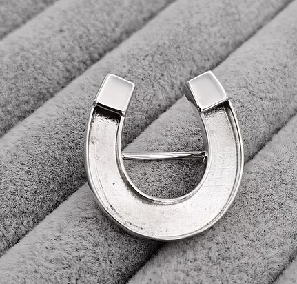Memorial Horseshoe Stock Pin Brooch – Sterling Silver | Heartstones®