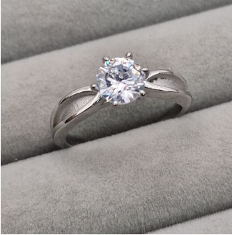 Memorial Solitaire Style Ring – Stainless Steel | Heartstones®