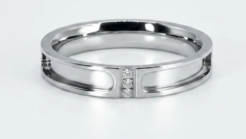 Memorial CZ Band Ring – Stainless Steel | Heartstones®