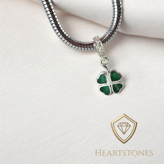 Memorial Four Leaf Clover Charm – Sterling Silver | Heartstones®
