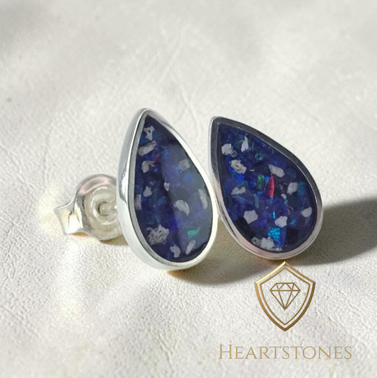 Memorial Teardrop Stud Earrings – 9ct Gold | Heartstones®