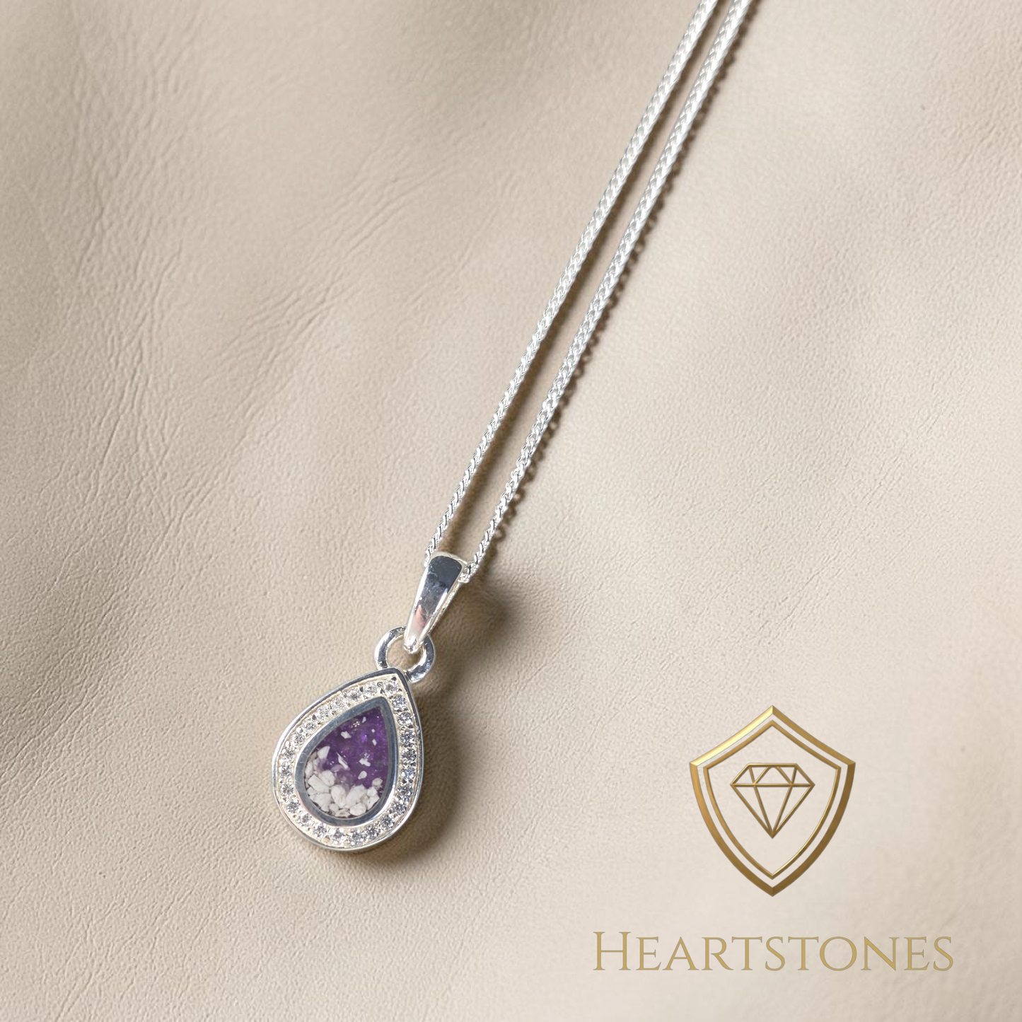 Memorial Teardrop Necklace – Sterling Silver | Heartstones®
