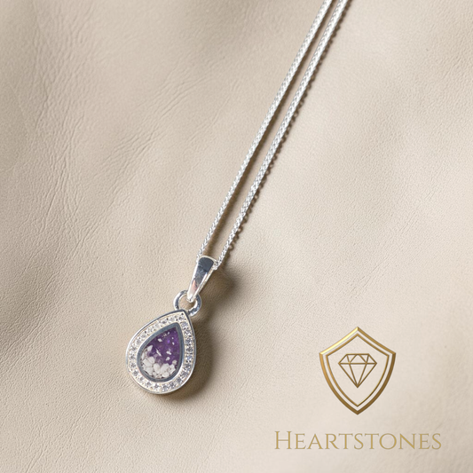 Memorial Teardrop Necklace – Sterling Silver | Heartstones®