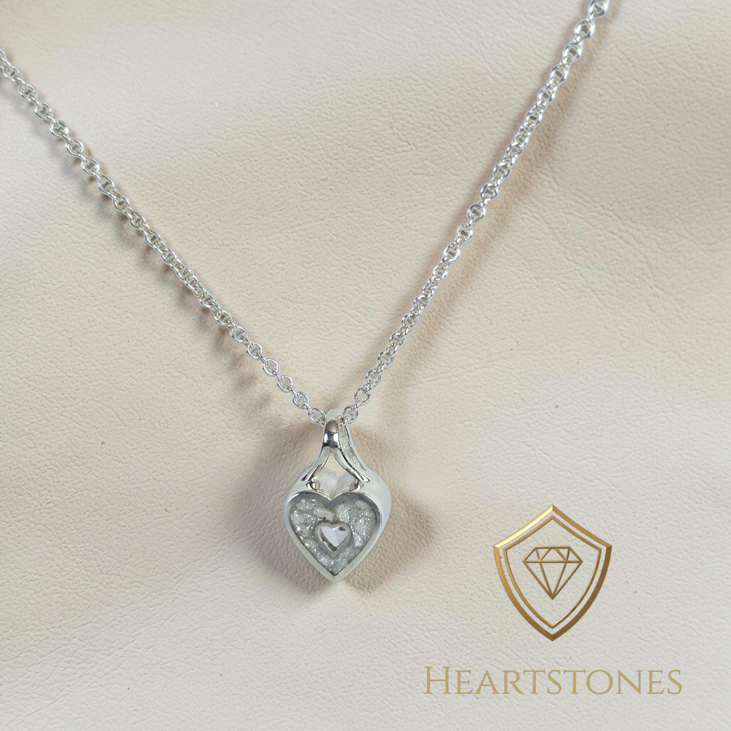 Memorial Secretly Set Heart Necklace  – Sterling Silver | Heartstones®