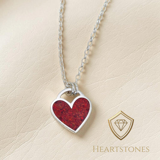 Memorial Open Heart Necklace – Sterling Silver | Heartstones®