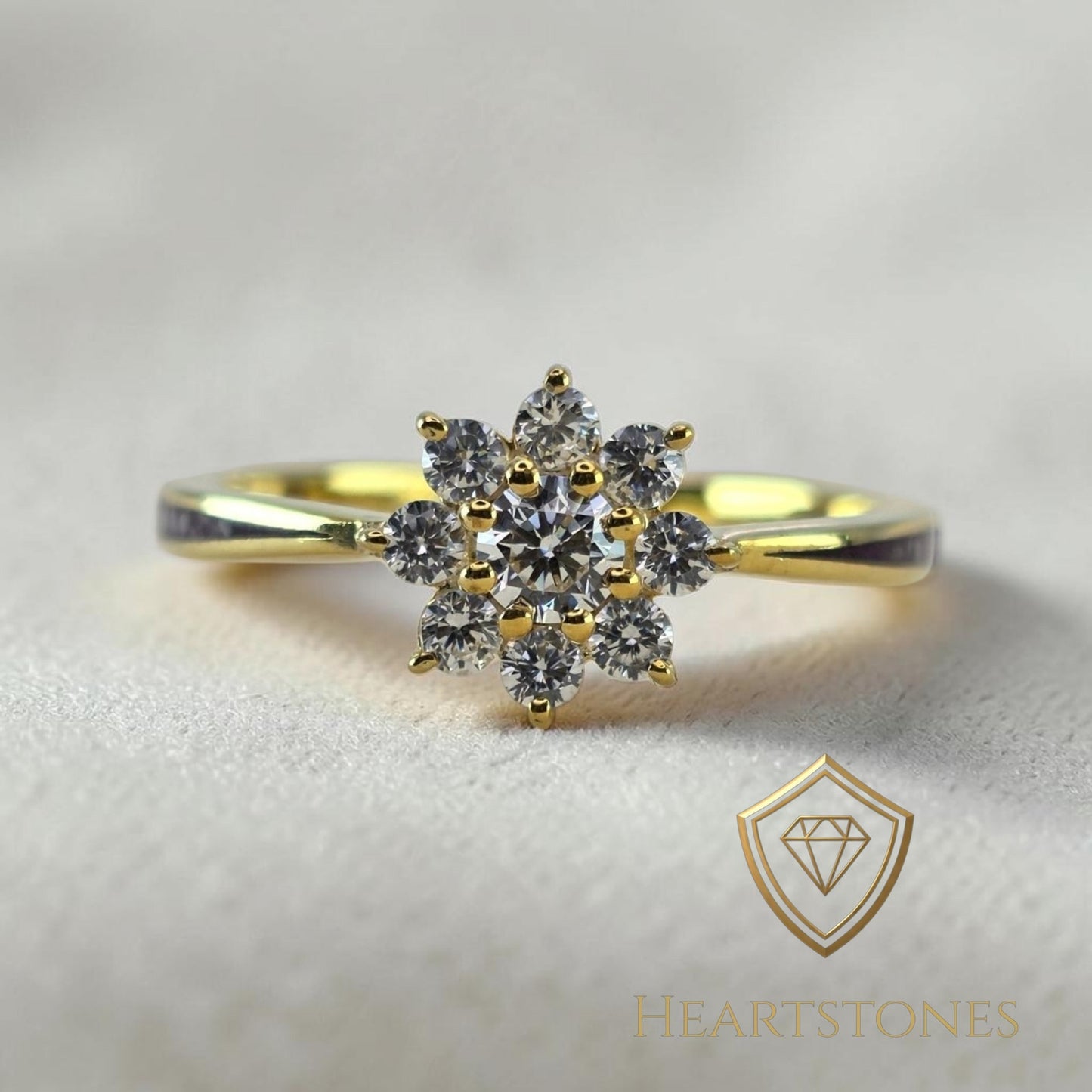 Memorial Cluster Ring – 9ct Gold | Heartstones®