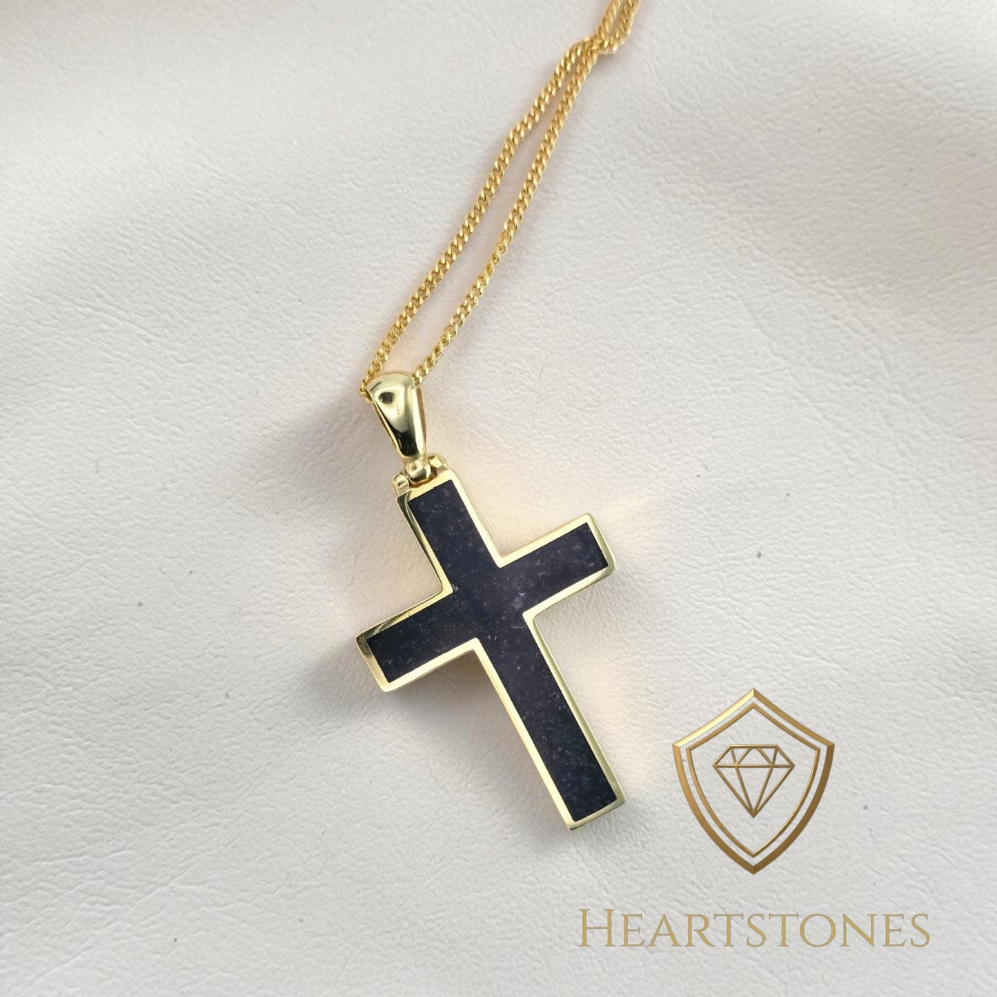 Memorial Cross Necklace – 9ct Gold | Heartstones®