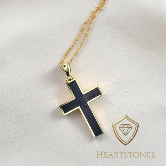 Memorial Cross Necklace – 9ct Gold | Heartstones®