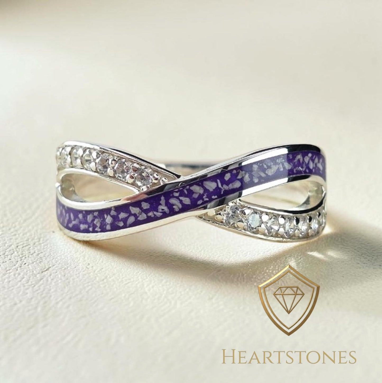 Memorial Infinity Ring – Sterling Silver | Heartstones®