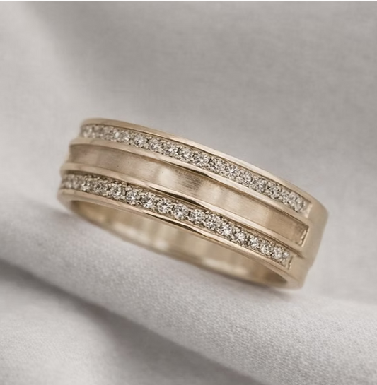 Memorial Triple Row Ring – 9ct Gold | Heartstones®