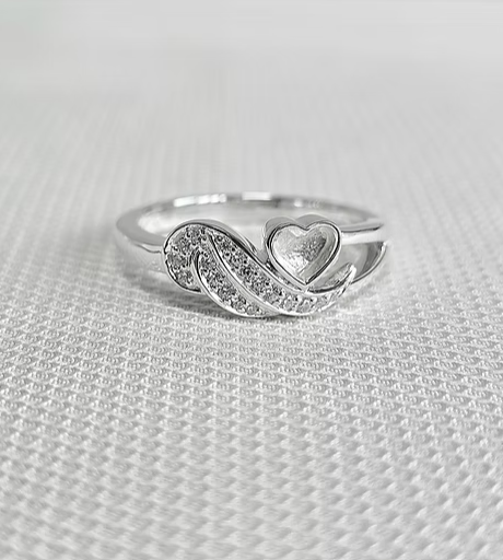 Memorial Angel Heart Ring – Sterling Silver | Heartstones®
