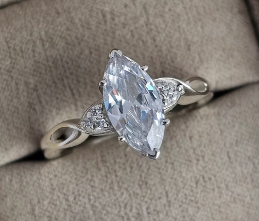Memorial Statement Marquise Ring – Sterling Silver | Heartstones®