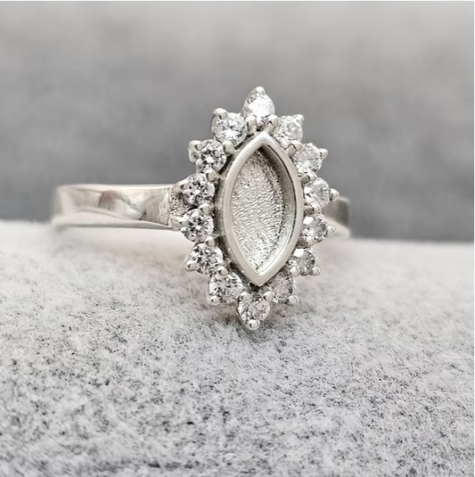 Memorial Princess Marquise Ring – Sterling Silver | Heartstones®