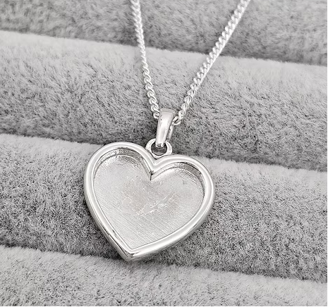 Memorial Large Heart Necklace  – Sterling Silver | Heartstones®