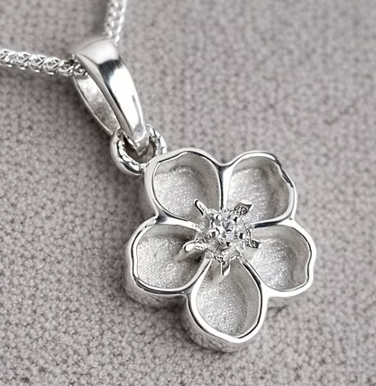 Memorial Forget Me Not Necklace  – Sterling Silver | Heartstones®