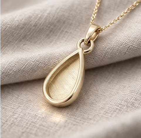 Memorial Teardrop Necklace  – 9ct Gold | Heartstones®