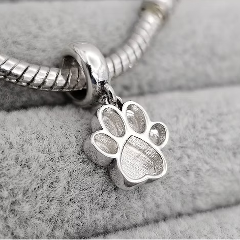 Memorial Dangle Paw Charm – Sterling Silver | Heartstones®