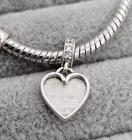Memorial Dangle Heart Charm – Sterling Silver | Heartstones®