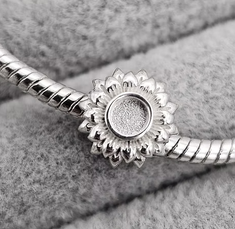 Memorial Sunflower Charm – Sterling Silver | Heartstones®