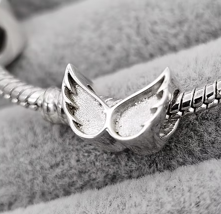 Memorial Angel Wings Charm – Sterling Silver | Heartstones®