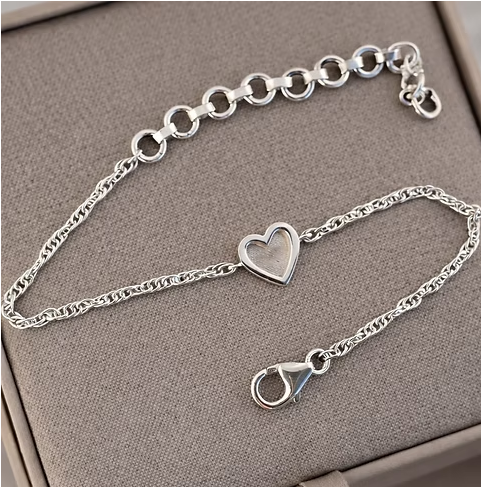 Memorial Dainty Heart Bracelet – Sterling Silver | Heartstones®