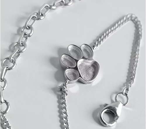 Memorial Paw Print Bracelet – Sterling Silver | Heartstones®