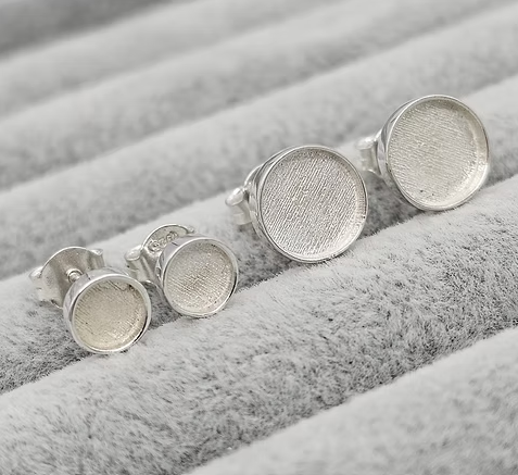 Memorial Round Earrings – Sterling Silver | Heartstones®