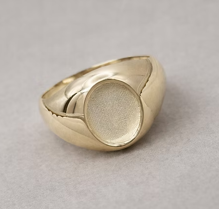 Memorial Oval Signet Ring  – 9ct Gold | Heartstones®