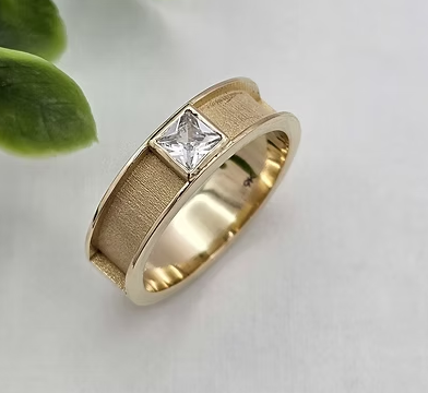 Memorial CZ 6mm Channel Ring  – 9ct Gold | Heartstones®
