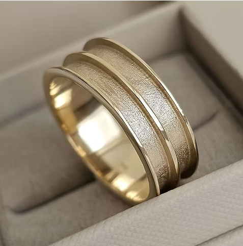Memorial 8mm Double Channel Ring  – 9ct Gold | Heartstones®