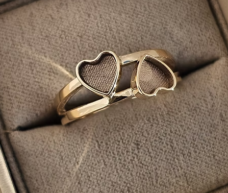 Memorial Double Heart Ring  – 9ct Gold | Heartstones®