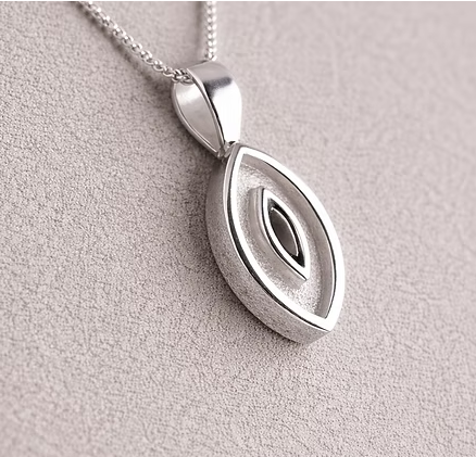 Memorial Marquise Secretly Set Necklace – Sterling Silver | Heartstones®