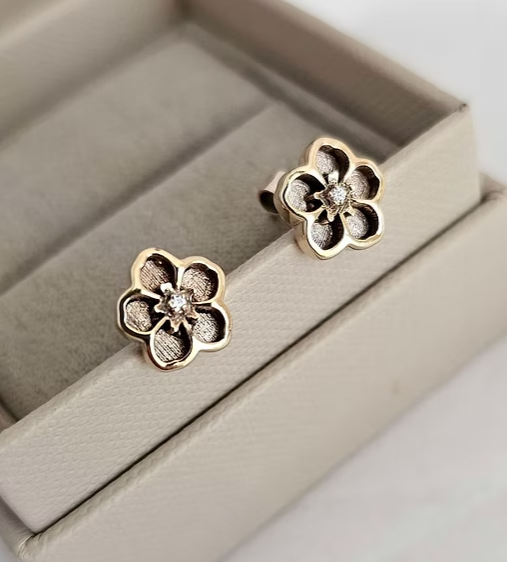Memorial Forget Me Not Earrings – 9ct Gold | Heartstones®
