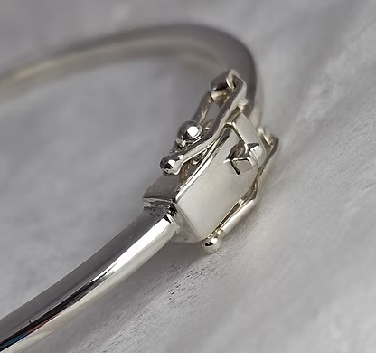 Memorial Dainty Heart Bangle – Sterling Silver | Heartstones®