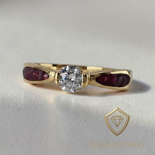 Memorial Solitaire Ring – 9ct Gold | Heartstones®